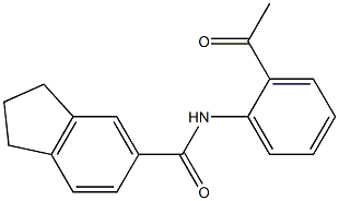  N-(2-acetylphenyl)-2,3-dihydro-1H-indene-5-carboxamide