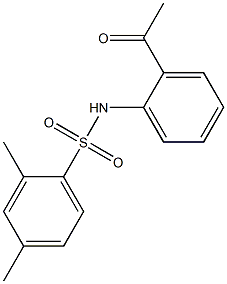 N-(2-acetylphenyl)-2,4-dimethylbenzene-1-sulfonamide Structure