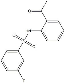 N-(2-acetylphenyl)-3-fluorobenzenesulfonamide Structure