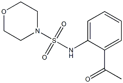 N-(2-acetylphenyl)morpholine-4-sulfonamide,,结构式