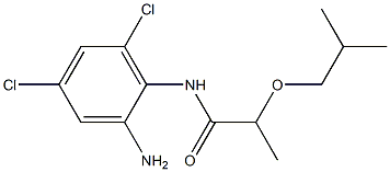 N-(2-amino-4,6-dichlorophenyl)-2-(2-methylpropoxy)propanamide,,结构式