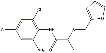 N-(2-amino-4,6-dichlorophenyl)-2-[(furan-2-ylmethyl)sulfanyl]propanamide
