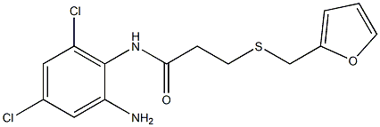 N-(2-amino-4,6-dichlorophenyl)-3-[(furan-2-ylmethyl)sulfanyl]propanamide