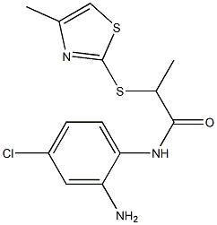 N-(2-amino-4-chlorophenyl)-2-[(4-methyl-1,3-thiazol-2-yl)sulfanyl]propanamide Structure