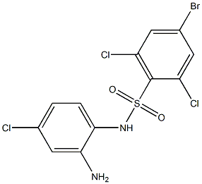 N-(2-amino-4-chlorophenyl)-4-bromo-2,6-dichlorobenzene-1-sulfonamide