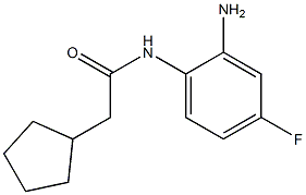 N-(2-amino-4-fluorophenyl)-2-cyclopentylacetamide Struktur