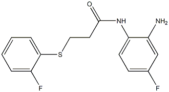 N-(2-amino-4-fluorophenyl)-3-[(2-fluorophenyl)sulfanyl]propanamide Struktur