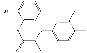 N-(2-aminophenyl)-2-[(3,4-dimethylphenyl)sulfanyl]propanamide Structure