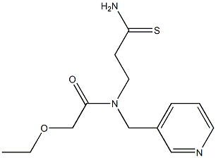 N-(2-carbamothioylethyl)-2-ethoxy-N-(pyridin-3-ylmethyl)acetamide,,结构式
