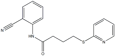  N-(2-cyanophenyl)-4-(pyridin-2-ylsulfanyl)butanamide