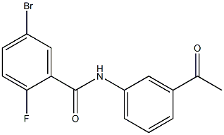 N-(3-acetylphenyl)-5-bromo-2-fluorobenzamide 化学構造式
