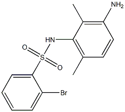N-(3-amino-2,6-dimethylphenyl)-2-bromobenzene-1-sulfonamide Structure