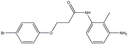 N-(3-amino-2-methylphenyl)-3-(4-bromophenoxy)propanamide Struktur