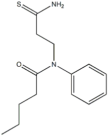 N-(3-amino-3-thioxopropyl)-N-phenylpentanamide Struktur