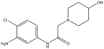 N-(3-amino-4-chlorophenyl)-2-(4-hydroxypiperidin-1-yl)acetamide 结构式
