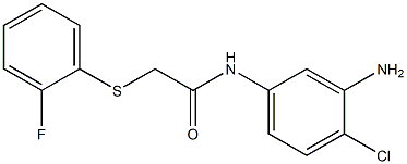 N-(3-amino-4-chlorophenyl)-2-[(2-fluorophenyl)sulfanyl]acetamide Struktur