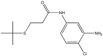 N-(3-amino-4-chlorophenyl)-3-(tert-butylsulfanyl)propanamide Structure