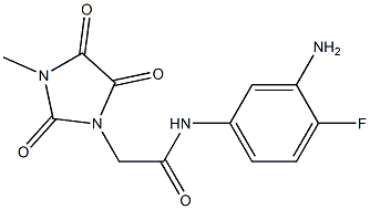 N-(3-amino-4-fluorophenyl)-2-(3-methyl-2,4,5-trioxoimidazolidin-1-yl)acetamide