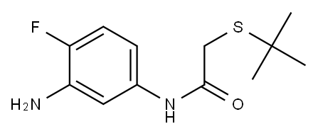 N-(3-amino-4-fluorophenyl)-2-(tert-butylsulfanyl)acetamide|