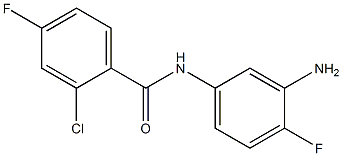 N-(3-amino-4-fluorophenyl)-2-chloro-4-fluorobenzamide 化学構造式
