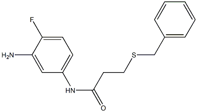 N-(3-amino-4-fluorophenyl)-3-(benzylsulfanyl)propanamide