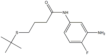 N-(3-amino-4-fluorophenyl)-4-(tert-butylsulfanyl)butanamide Struktur