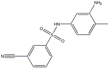 N-(3-amino-4-methylphenyl)-3-cyanobenzene-1-sulfonamide Structure