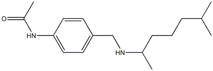 N-(4-{[(6-methylheptan-2-yl)amino]methyl}phenyl)acetamide 化学構造式