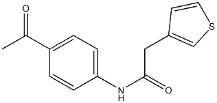N-(4-acetylphenyl)-2-(thiophen-3-yl)acetamide Struktur