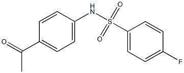 N-(4-acetylphenyl)-4-fluorobenzenesulfonamide Struktur