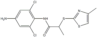 N-(4-amino-2,6-dichlorophenyl)-2-[(4-methyl-1,3-thiazol-2-yl)sulfanyl]propanamide Struktur