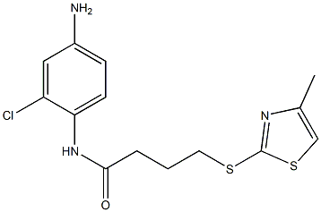 N-(4-amino-2-chlorophenyl)-4-[(4-methyl-1,3-thiazol-2-yl)sulfanyl]butanamide