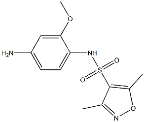 N-(4-amino-2-methoxyphenyl)-3,5-dimethyl-1,2-oxazole-4-sulfonamide 结构式