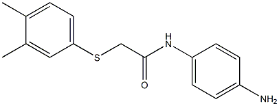N-(4-aminophenyl)-2-[(3,4-dimethylphenyl)sulfanyl]acetamide 结构式