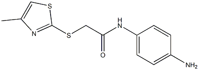 N-(4-aminophenyl)-2-[(4-methyl-1,3-thiazol-2-yl)sulfanyl]acetamide 结构式
