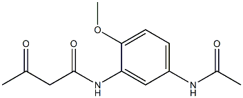 N-(5-acetamido-2-methoxyphenyl)-3-oxobutanamide Struktur