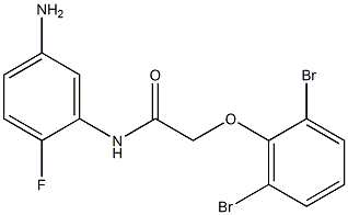 N-(5-amino-2-fluorophenyl)-2-(2,6-dibromophenoxy)acetamide Struktur