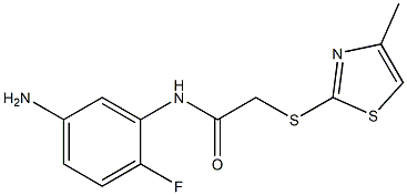 N-(5-amino-2-fluorophenyl)-2-[(4-methyl-1,3-thiazol-2-yl)sulfanyl]acetamide