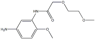 N-(5-amino-2-methoxyphenyl)-2-(2-methoxyethoxy)acetamide Struktur