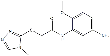 N-(5-amino-2-methoxyphenyl)-2-[(4-methyl-4H-1,2,4-triazol-3-yl)sulfanyl]acetamide 结构式