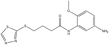 N-(5-amino-2-methoxyphenyl)-4-(1,3,4-thiadiazol-2-ylsulfanyl)butanamide Structure