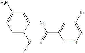 N-(5-amino-2-methoxyphenyl)-5-bromopyridine-3-carboxamide Struktur