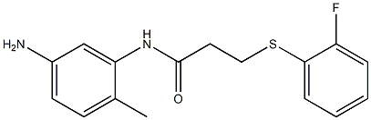 N-(5-amino-2-methylphenyl)-3-[(2-fluorophenyl)sulfanyl]propanamide