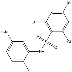 N-(5-amino-2-methylphenyl)-4-bromo-2,6-dichlorobenzene-1-sulfonamide Structure