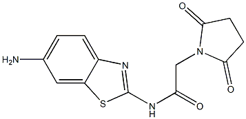 N-(6-amino-1,3-benzothiazol-2-yl)-2-(2,5-dioxopyrrolidin-1-yl)acetamide Structure