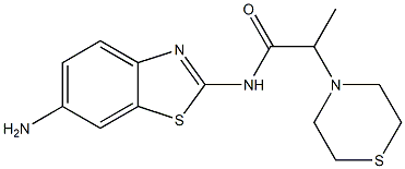 N-(6-amino-1,3-benzothiazol-2-yl)-2-(thiomorpholin-4-yl)propanamide