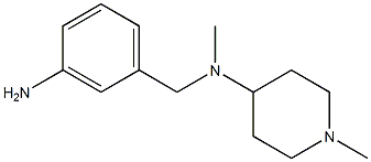 N-[(3-aminophenyl)methyl]-N,1-dimethylpiperidin-4-amine Struktur