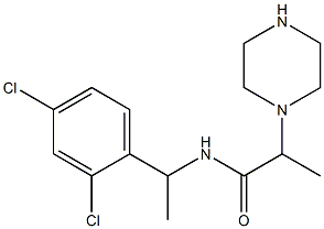  N-[1-(2,4-dichlorophenyl)ethyl]-2-(piperazin-1-yl)propanamide