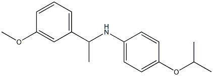 N-[1-(3-methoxyphenyl)ethyl]-4-(propan-2-yloxy)aniline,,结构式