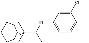 N-[1-(adamantan-1-yl)ethyl]-3-chloro-4-methylaniline Struktur